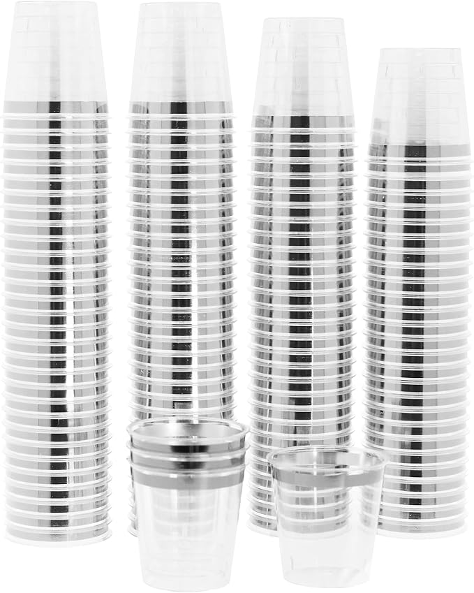 Mandala Crafts Disposable 1oz Plastic Mini Shot Glasses by MandalaCrafts