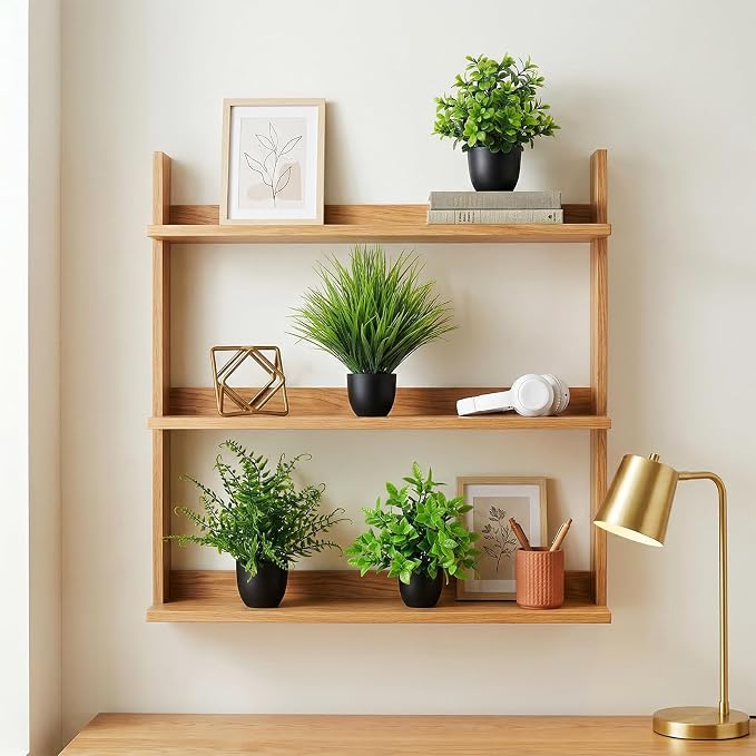 LOYWREE 4 Pack Artificial Plants Mini Fake Potted Plants Small Faux Greenery - Image 7