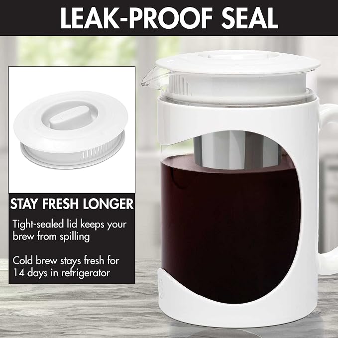 Primula Burke Deluxe Cold Brew Iced Coffee Maker, Comfort Grip Handle, Durable - Image 6