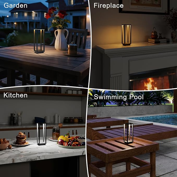4 Pack Cordless Table Lamp Rechargeable, IP55 Waterproof, 60h Runtime Protable - Image 9