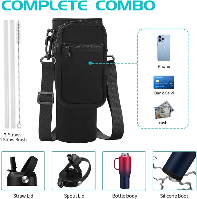 40 OZ Insulated Water Bottles Fits in Cup-Holder - Image 4