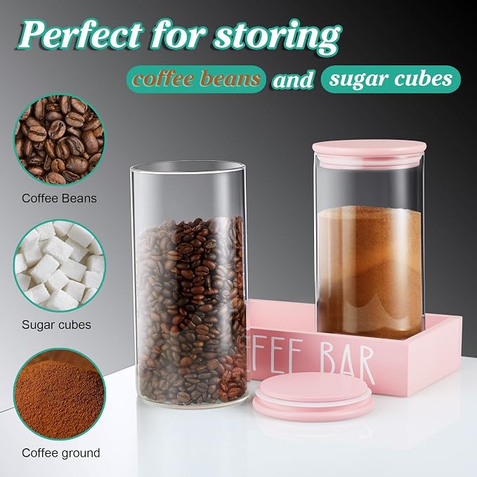 Pink Coffee Canister for Ground Coffee - Image 4
