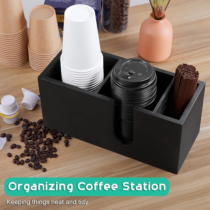 ALELION Large Black Coffee Cup Organizer - Image 3