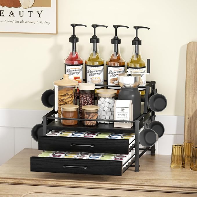 Homsorout Coffee Syrup Rack Organizer - Image 9