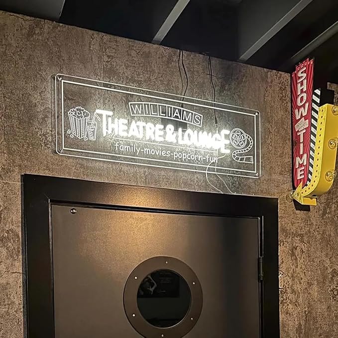 Custom Theatre & Lounge Neon Sign, Personalized Home Theater LED Neon Light - Image 6