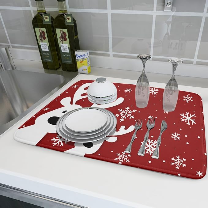 Christmas Reindeer Dish Drying Mats 18x24 - Image 6