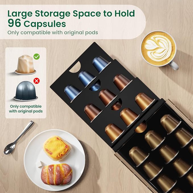 Acrylic Coffee Pod Holder for Nespresso OriginalLine Capsules, 4 Tier Organizer - Image 3