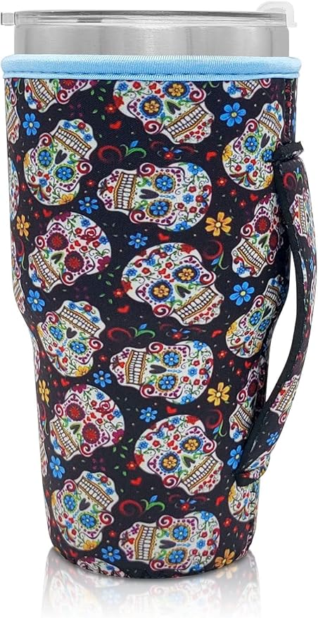 Reusable Iced Coffee Cup Sleeve Neoprene Insulated Sleeves Cup Holder - 32oz by AJLTPA