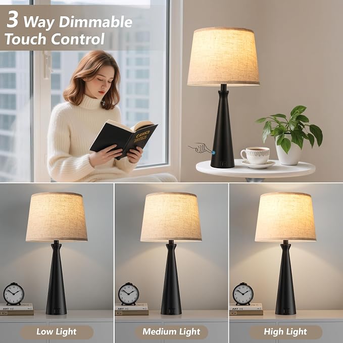 Seealle Modern Table Lamps Set of 2 - Image 2