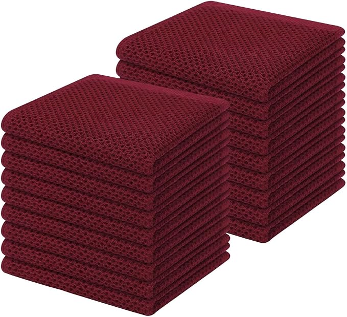 Homaxy 100% Cotton Waffle Weave Kitchen Dish Cloths, Ultra Soft Absorbent Quick by Homaxy