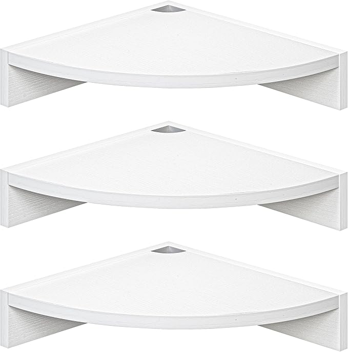 Fun Memories Corner Shelf Wall Mount, Wood Floating Corner Shelves, Corner Wall by FunMemories