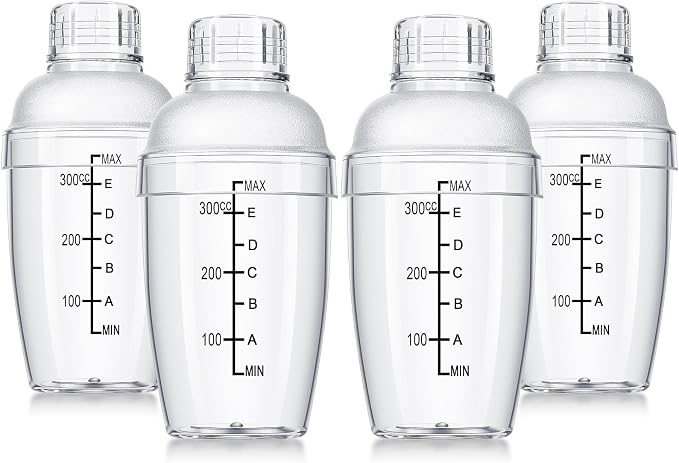 Lallisa 4 Pcs Plastic Cocktail Shaker Hand Drink Mixer Bubble Tea Shaker by Lallisa