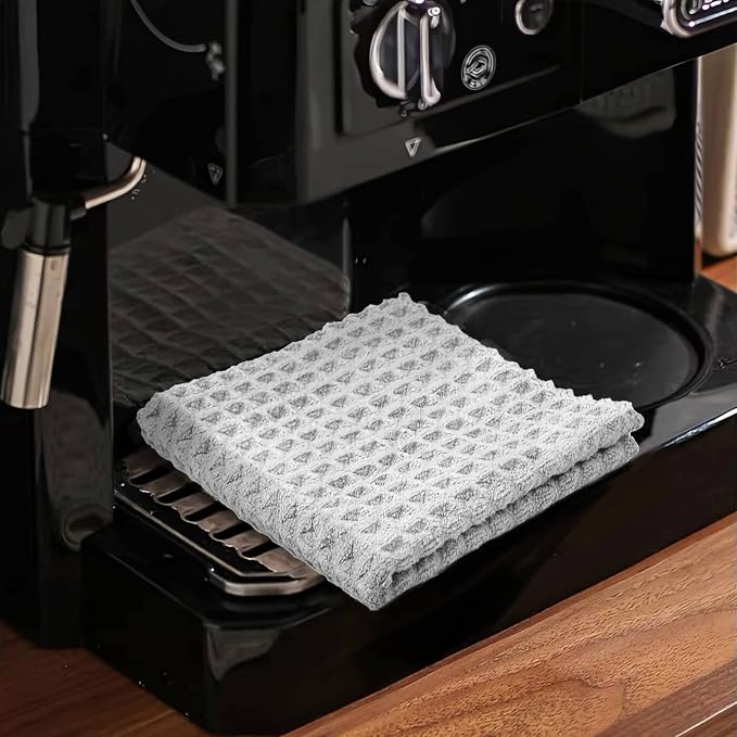 Barista Towel, Extra Thick Waffle Microfiber Coffee Cleaning Cloths, Espresso - Image 5