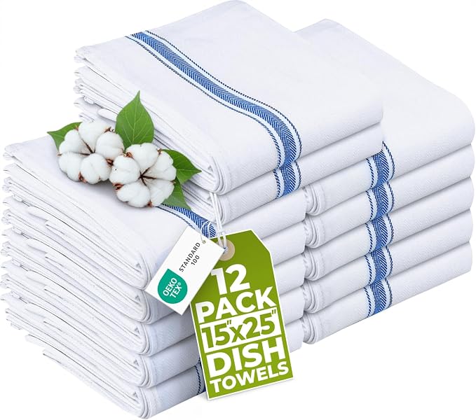 Utopia Towels Blue Dish Towels 100% Ring Spun Cotton Highly Absorbent & by Unknown