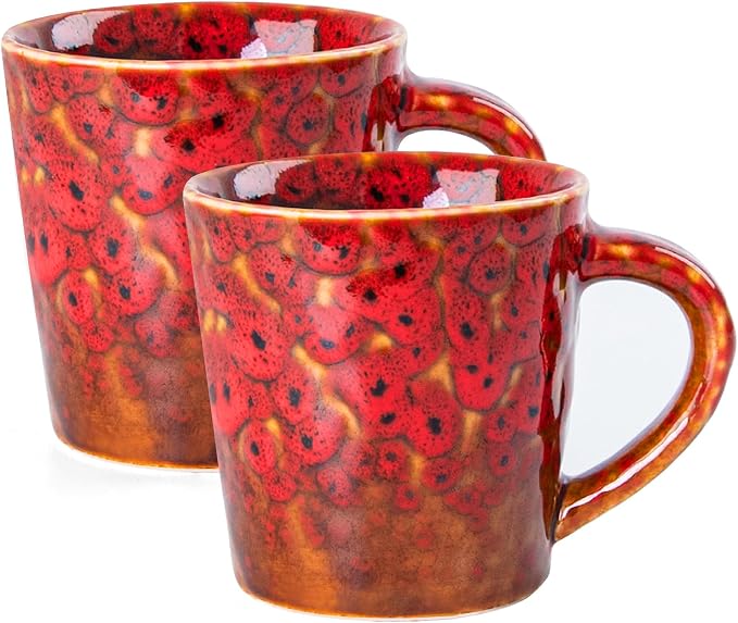 4.2 oz Espresso Cups Set of 2, Ceramic Coffee Mugs Demitasse Cups, Small by YINUOWEI