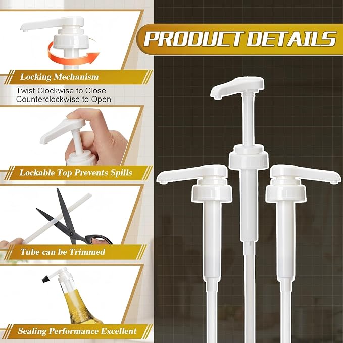 6 Pcs Coffee Syrup Pump Dispenser - Image 5