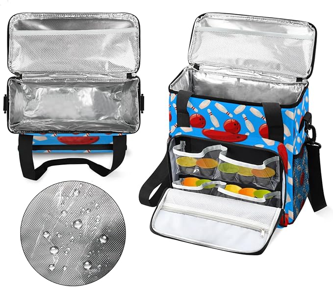 Bowling Ball Coffee Maker Travel Bag, Bowling Ball Large Carrying Storage Case - Image 3