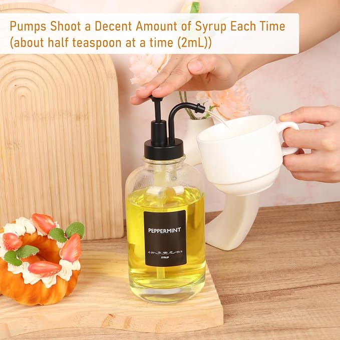 Coffee Syrup Dispenser 16.9 Oz 2 Pack - Image 3