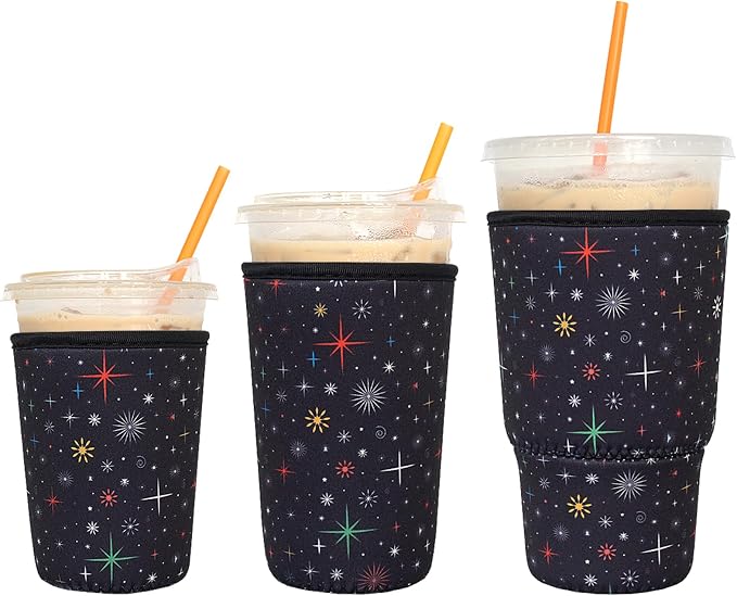 3 Pack Reusable Iced Coffee Sleeves by Xumbtvs