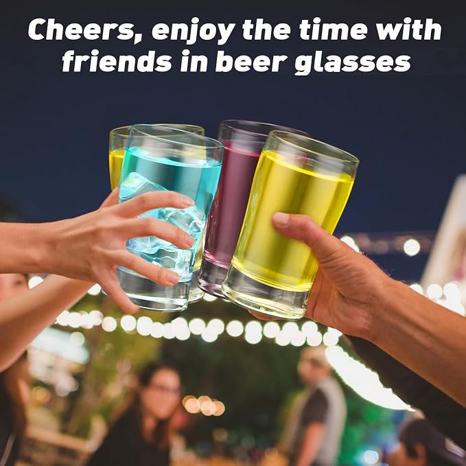 Bokon 36 Pcs Beer Glasses, Small Juice Cups Iced Tea Glasses Heavy Base - Image 7