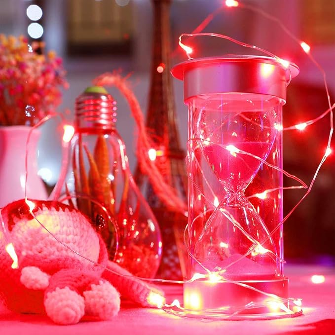 Ariceleo Led Fairy Lights Battery Operated, 2 Packs Mini Battery Powered Copper - Image 6