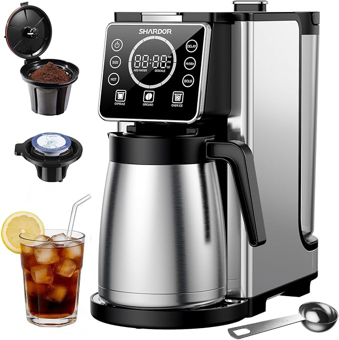 SHARDOR Programmable 5 Cup Drip Coffee Maker, Single Serve Hot & Iced Coffee by Shardor