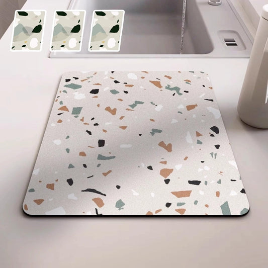 Dish Drying Mat - Absorbent Countertop Mat for Coffee Maker, Expresso Machine, Kitchen Use (05,20''×32'')