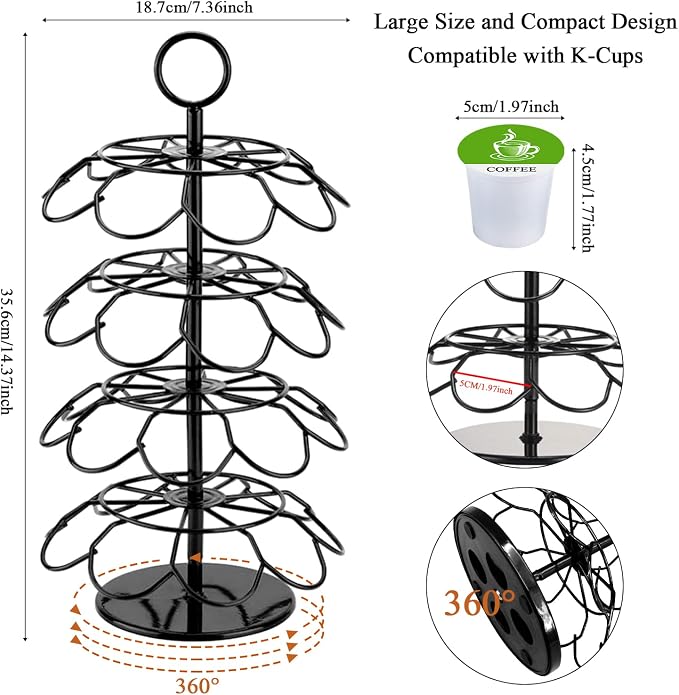 KIMIUP Coffee Pod Holder, K Cup Organizer Compatible - Image 4