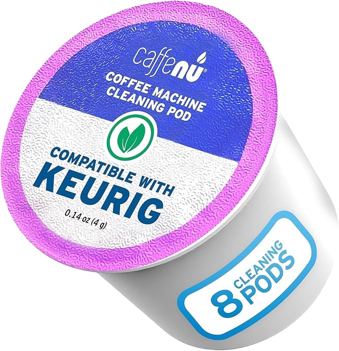 Keurig Compatible Cleaning Pods. 8 Rinse Pods Cleaner Kit. Eco Friendly by Caffenu