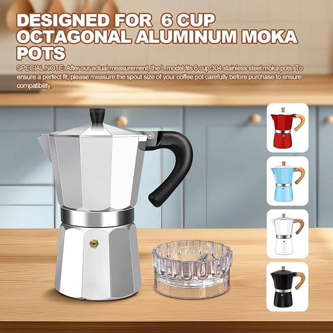 Moka Pot Dosing Funnel Transparent Mocha Dispenser Precise Volume Control - Image 9