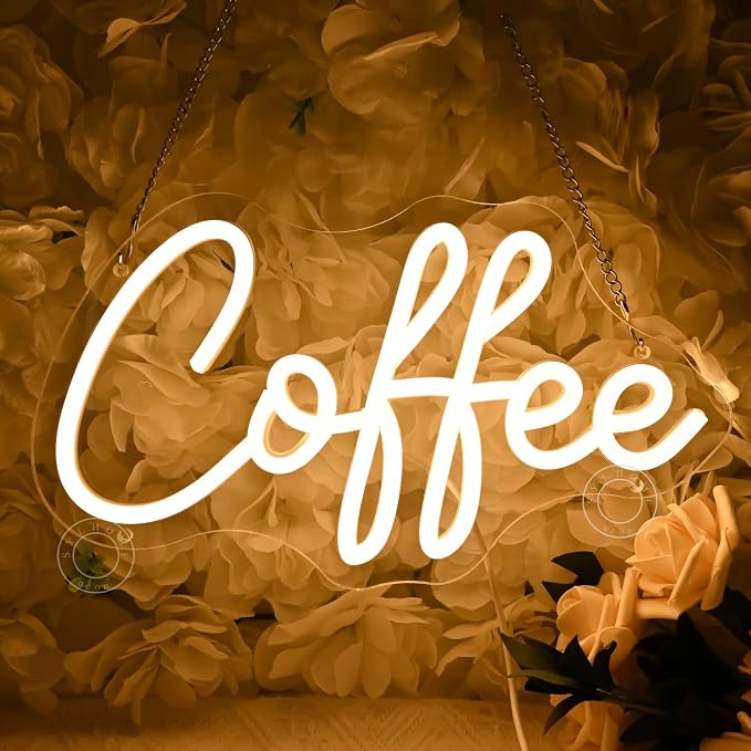 SYLHOME Coffee Led Neon Light Sign Home Bedroom Business Cafe Wall Sign Decor - Image 4