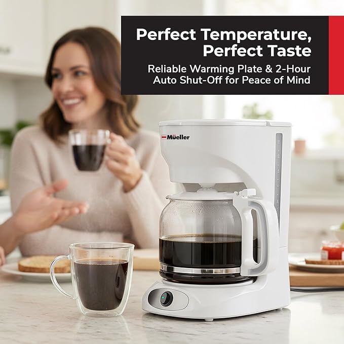 MUELLER HOME 12-Cup White Coffee Maker - Image 3