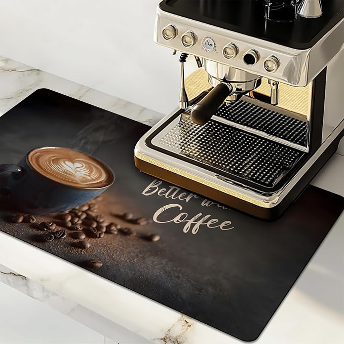 Dish Drying Mat Large Coffee Mat Absorbent Drying Mat by GIVEYOUTHEBEST