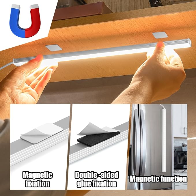 GLVSAE Under Cabinet Lights, 12 Inch Plug in Light Bar, LED Closet Light - Image 4