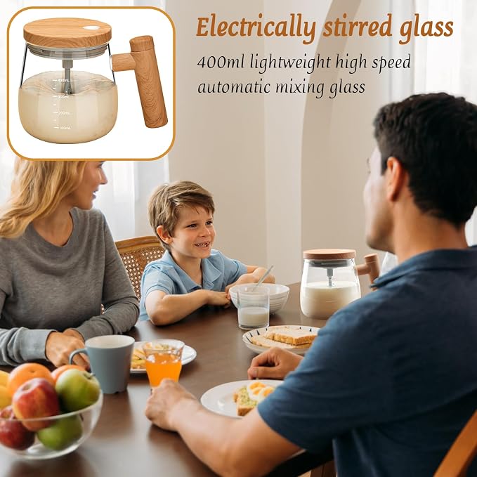 Self Stirring Mug With Lid, Self Mixing Cup, Electric High Speed Blender Mug - Image 7