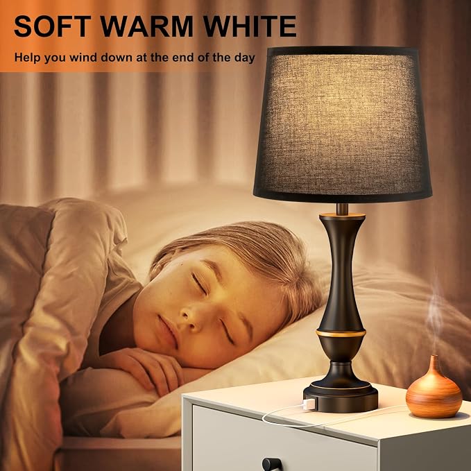 Seealle Upgraded Touch Lamps for Night Stands Set of 2 - Image 5