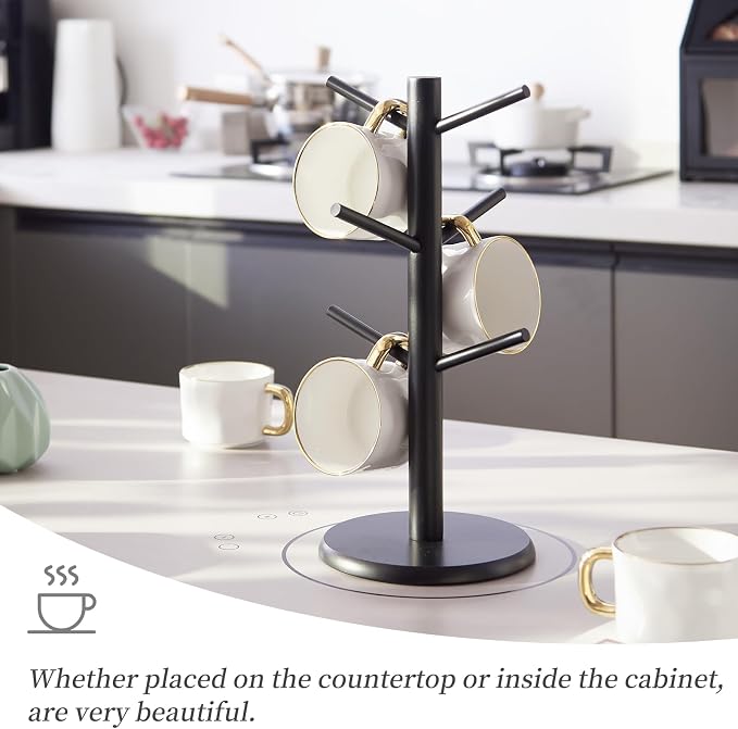 Kitsanery Mug Holder Tree, Coffee Cup Holder，Coffee Mug Tree - Image 4