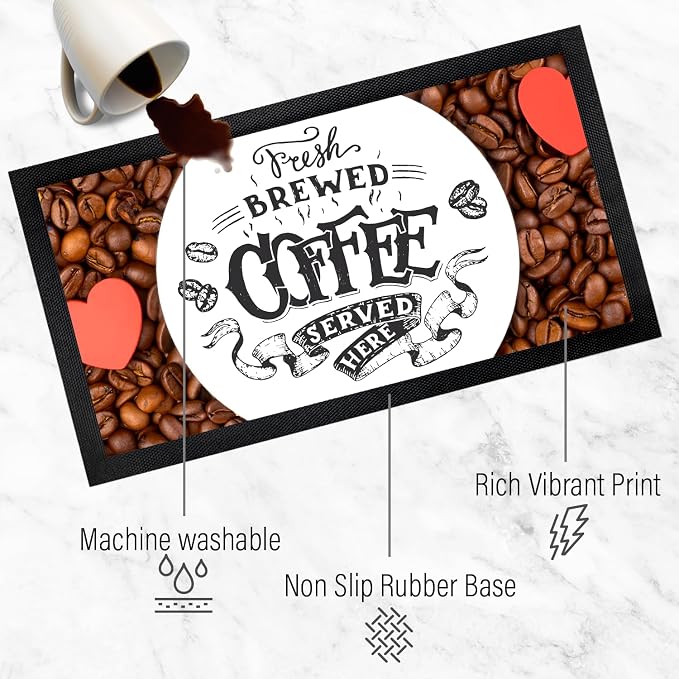 Coffee Bar Mat - Coffee Gifts - Coffee Lover - Coffee Bar Accessories - Barista - Image 5