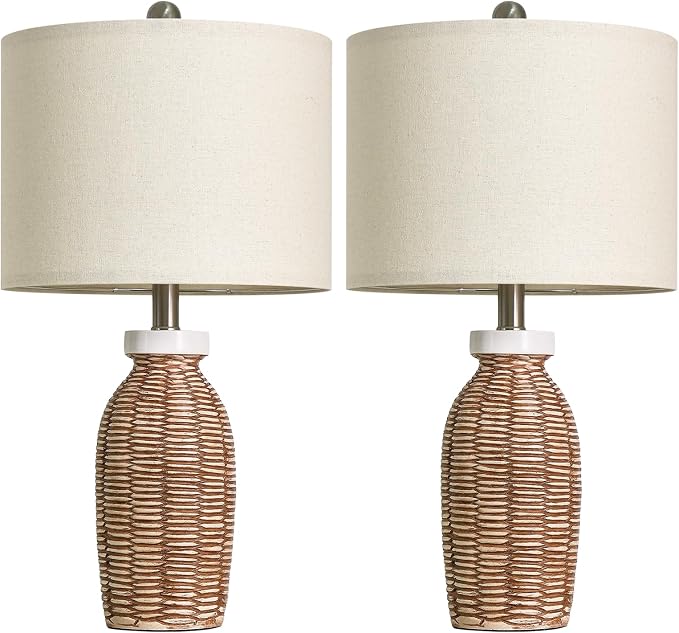 22.75" Table Lamps for Living Room Small Lamps for Bedroom Bedside Lamps Set of - Image 7