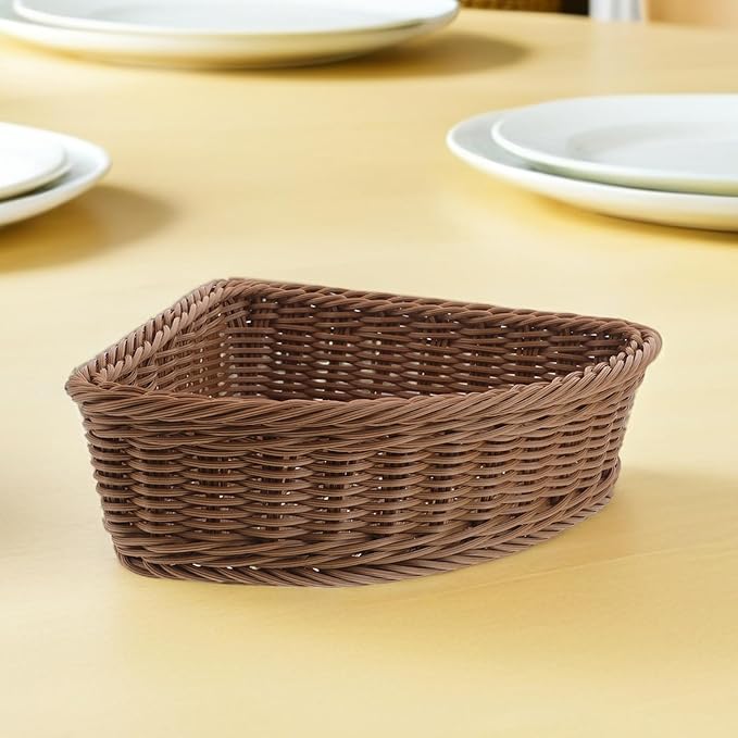 LIOOBO 2 Pcs Triangular Storage Baskets, Wedge Corner Cabinet Organizer - Image 4
