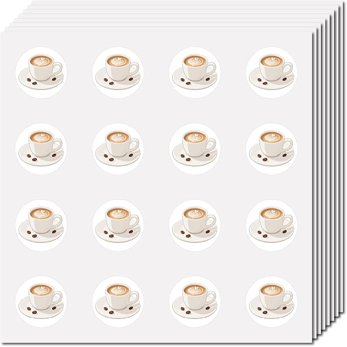 CREATCABIN 128Pcs Coffee Stickers by CREATCABIN