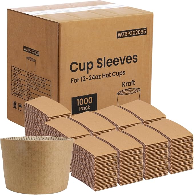 FMP Brands Kraft Coffee Cup Sleeves Disposable by FMPBrands