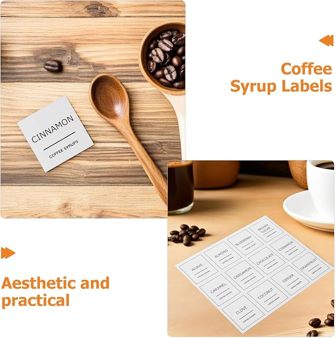 Generic 5 Sets Coffee Syrup Labels - Image 3