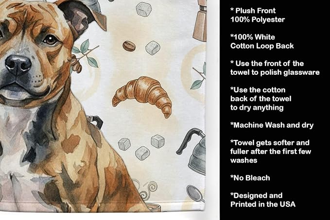 Caroline's Treasures Brindle Staffordshire Bull Terrier Coffee Bar Kitchen - Image 4