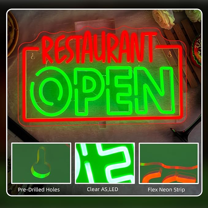 Restaurant Open Neon Signs Led Open Sign - Image 6