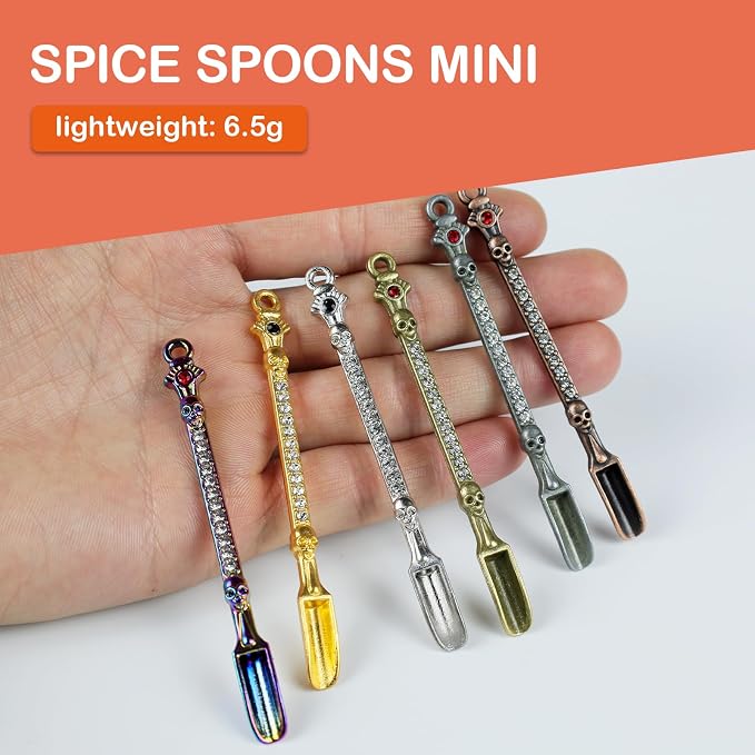 6-Pack Mini Spoons Metal Tiny Shovels 3-Inch Small Medicine Spoon - Image 5