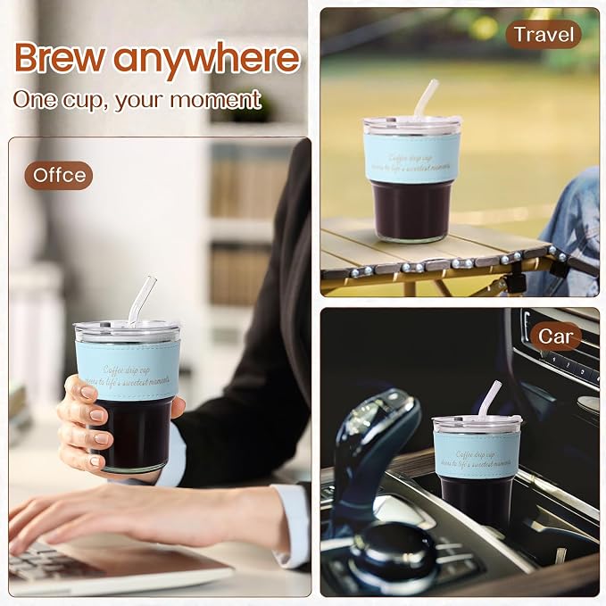 Single Serve Immersion Coffee Maker, Glass Pour Over Coffee Dripper - Image 6