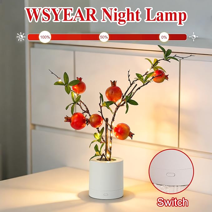 WSYEAR Christmas Decoration Artificial Pomegranate Branch Mini Lifelike - Image 3
