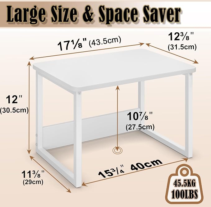 MARTY Kitchen Countertop Organizer Cabinet Shelf, 17x12.4 Large Spice Racks - Image 5