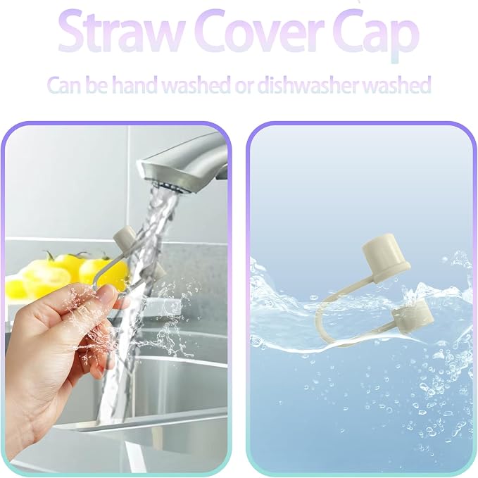 6PCS Silicone Straw Covers Cap Compatible - Image 3